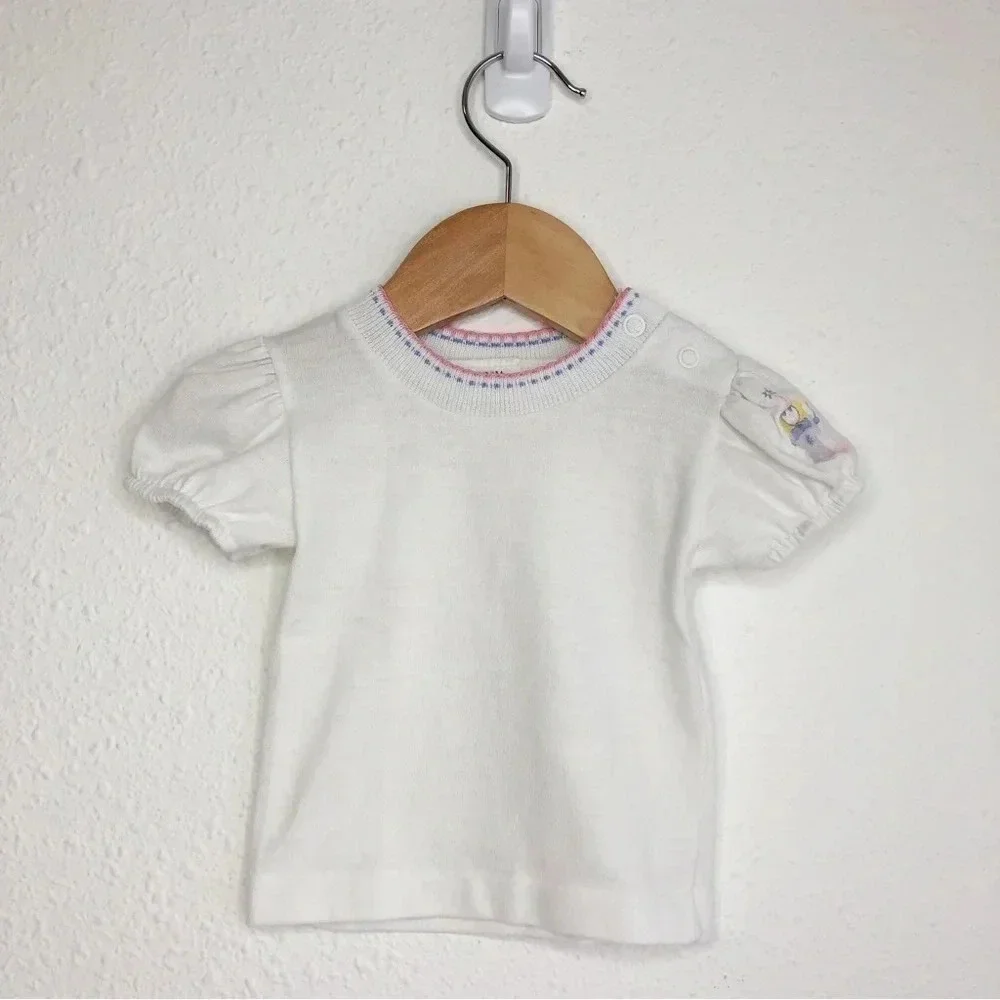 Vintage Health-Tex‎ matching set lavender footie overalls w/ clown tee 3 months